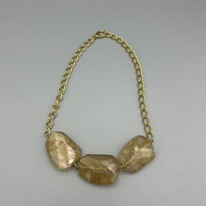 Champagne Gold‎ Stone Chocker Necklace Office Business Cocktail Costume Chunky